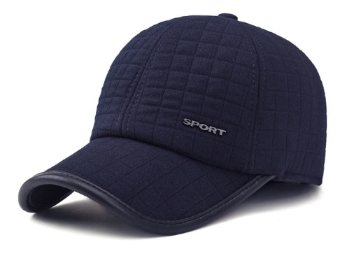 Модель №431.1 Кепка зимняя утепленная. Купить бейсболку темно-синего цвета. кепки бейсболки хулиганки шляпы