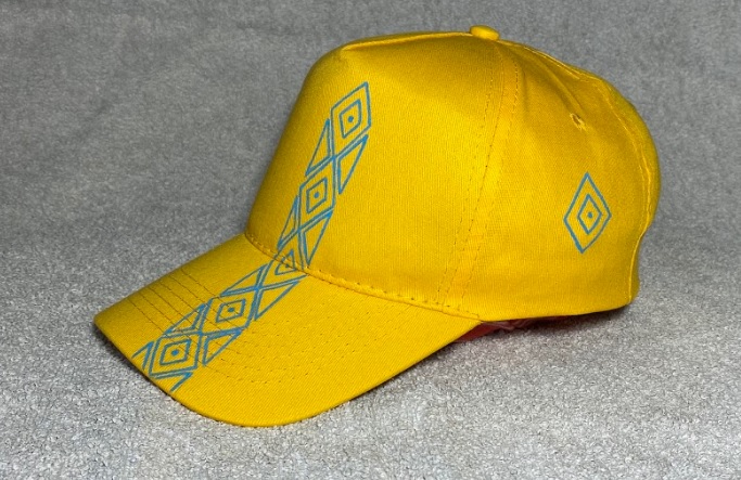 Модель №496 Кепка жовта з орнаментом. кепки бейсболки хулиганки шляпы