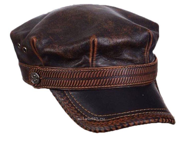 Модель №266 Шкіряна кепка-немка. кепки бейсболки хулиганки шляпы