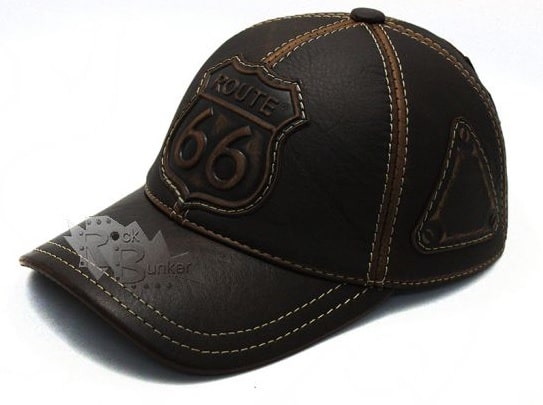 Модель №347 Кепка шкіряна Route 66. кепки бейсболки хулиганки шляпы