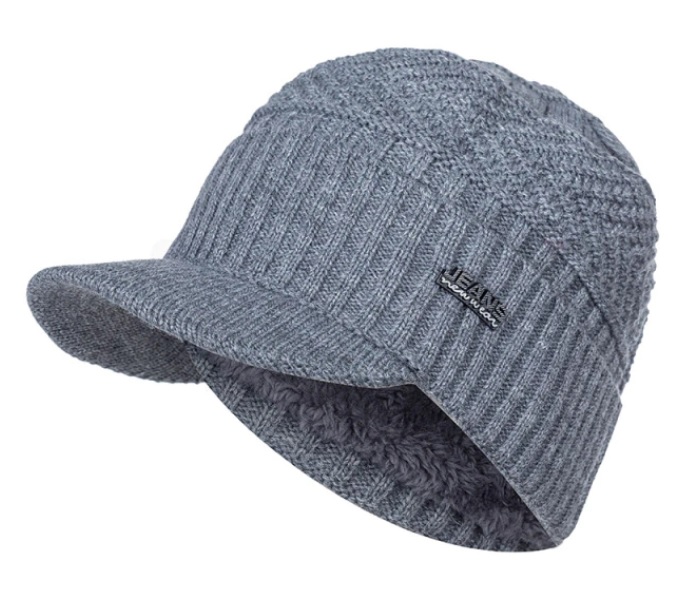 Модель №457.2 Шерстяная кепка Jeans. Бейсболка утепленная вязанная с мехом. кепки бейсболки хулиганки шляпы
